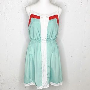 Umgee Spaghetti Strap Color Block dress-MD